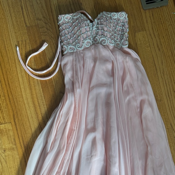 Sherri Hill Pink Formal Kids Dress with Embellished Bodice